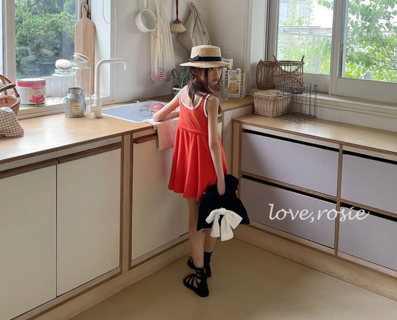 Love Rosie - Korean Children Fashion - #littlefashionista - Hip Terry Piping One-Piece - 4