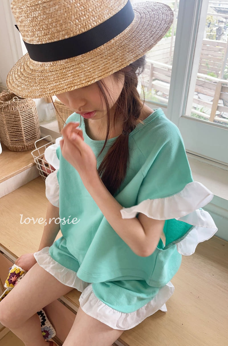 Love Rosie - Korean Children Fashion - #magicofchildhood - Shalrot Frill Shorts Top Bottom Set - 3