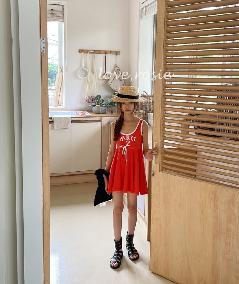 Love Rosie - Korean Children Fashion - #minifashionista - Hip Terry Piping One-Piece - 5