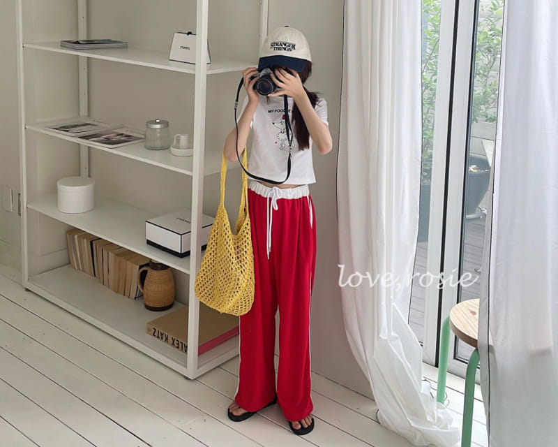 Love Rosie - Korean Children Fashion - #minifashionista - Towel Tape Loose Pants With Mom - 4