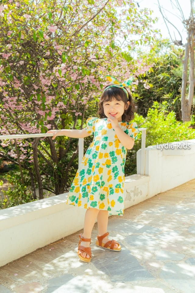 Lydia - Korean Children Fashion - #kidsstore - Flower One-Piece - 2