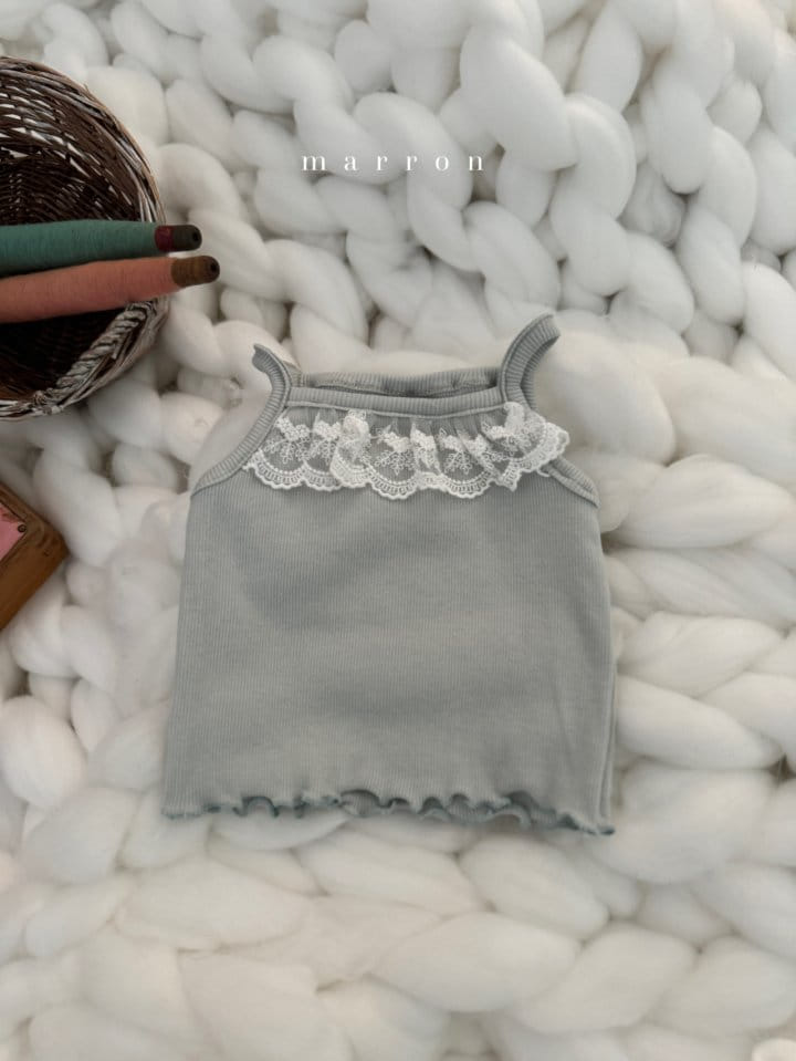 Marron Kid - Korean Baby Fashion - #babyfever - Lace Sleeveless Tee - 9