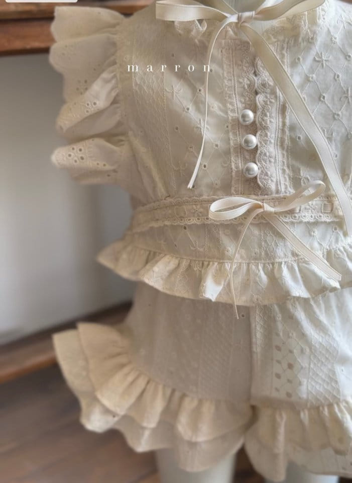 Marron Kid - Korean Children Fashion - #discoveringself - Romantic Blouse - 3