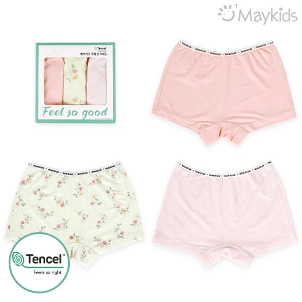 Maykids - Korean Children Fashion - #kidsshorts - Heart Floral Girl Modal Drawers