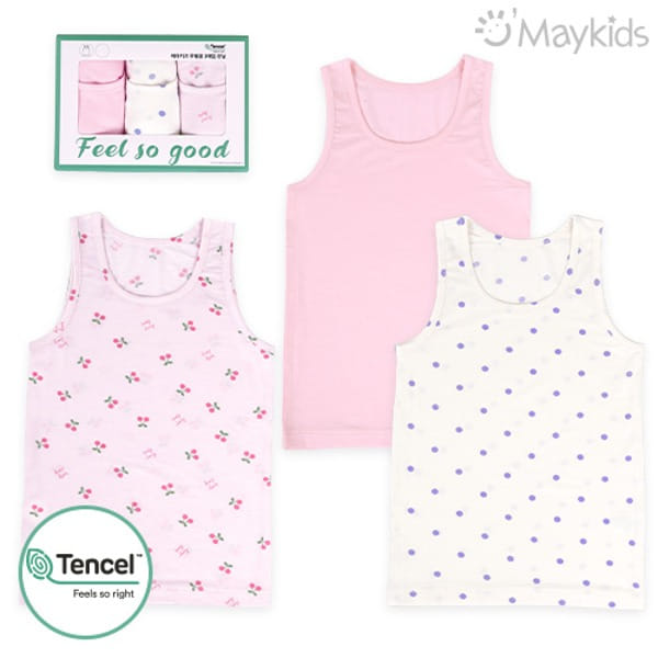 Maykids - Korean Children Fashion - #kidzfashiontrend - Lovely Mood Girl Modal Undershirt