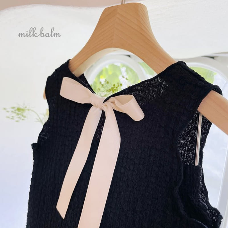 Milk Balm - Korean Children Fashion - #discoveringself - Bring Sleeveless Top Bottom Set - 2