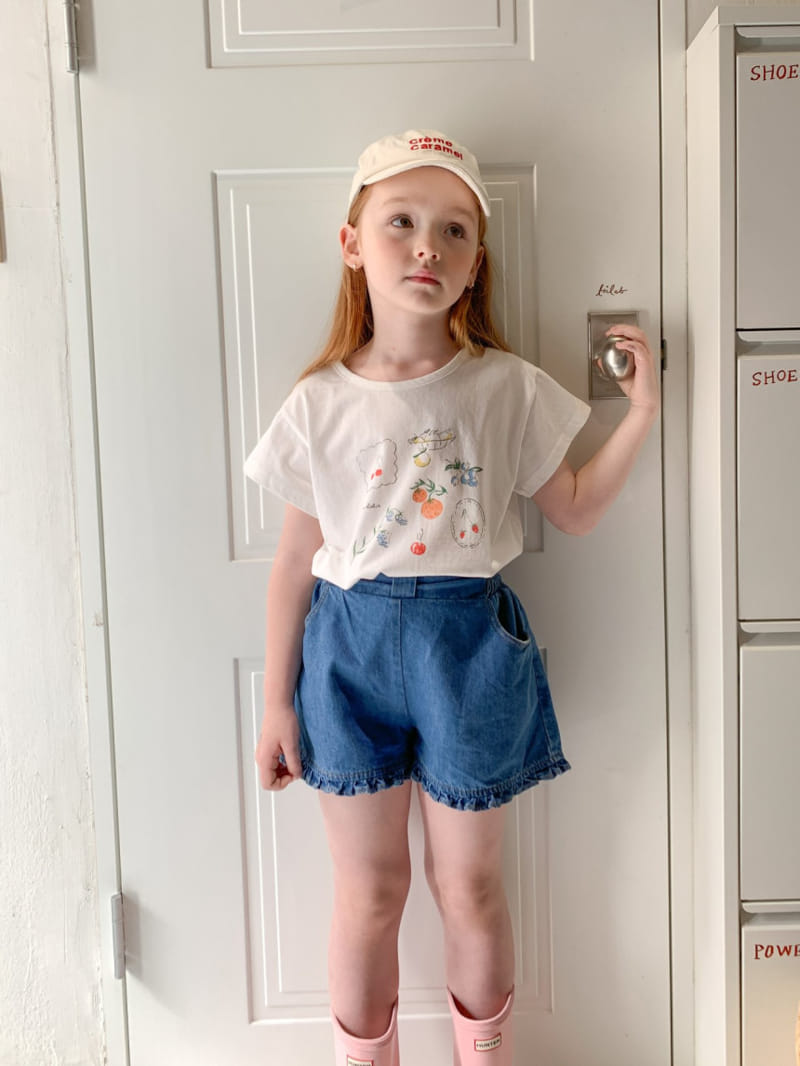 Momo Ann - Korean Children Fashion - #Kfashion4kids - Frill Denim Shorts - 5