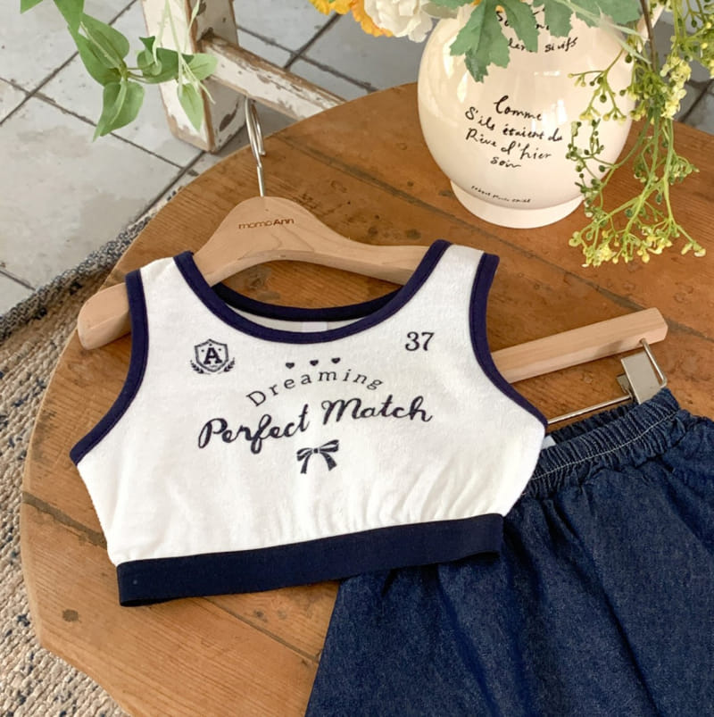 Momo Ann - Korean Children Fashion - #childrensboutique - Terry Crop Sleeveless Tee - 2