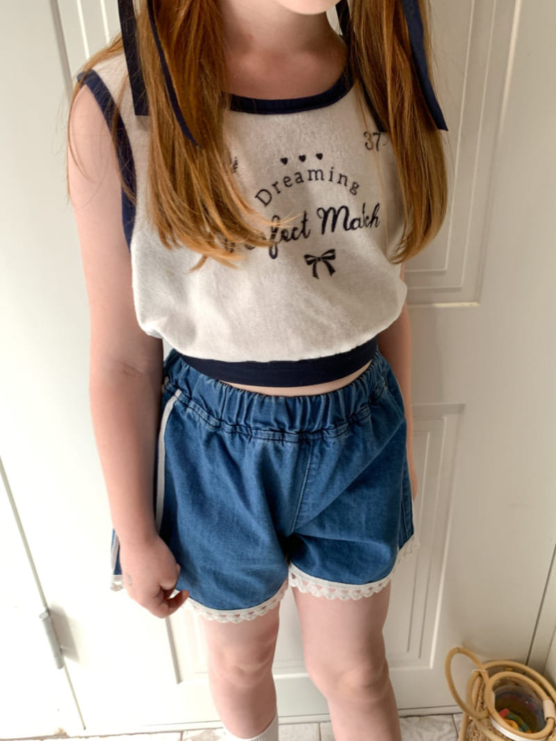 Momo Ann - Korean Children Fashion - #fashionkids - Terry Crop Sleeveless Tee - 5