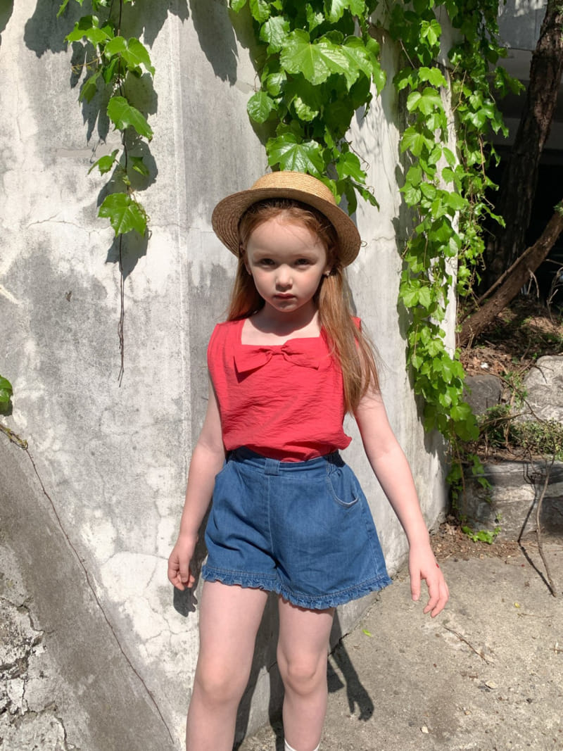 Momo Ann - Korean Children Fashion - #minifashionista - Frill Denim Shorts - 8