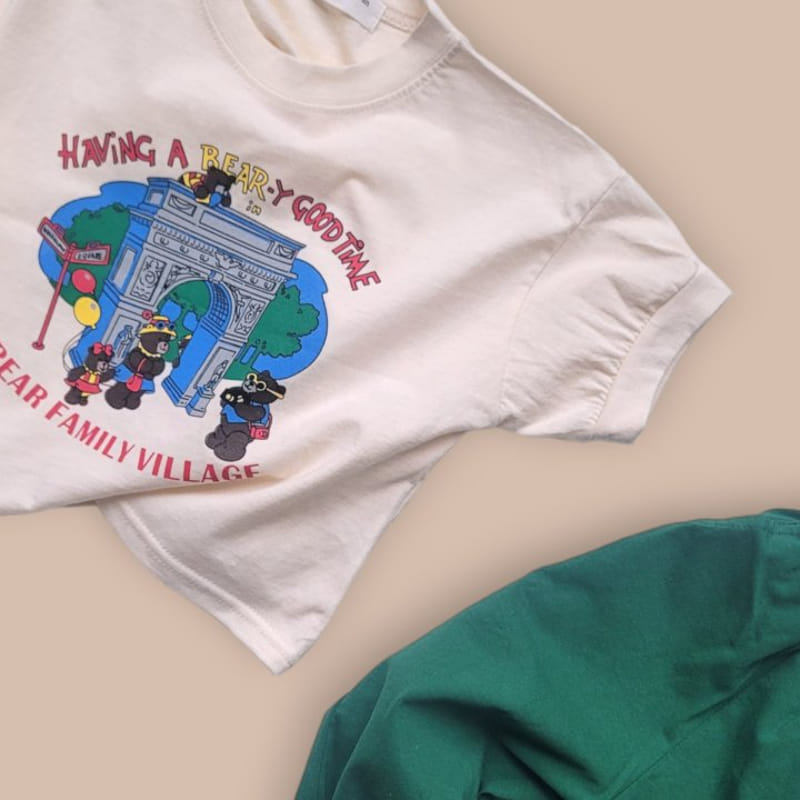 Moran - Korean Children Fashion - #littlefashionista - Family Bear Tee - 2