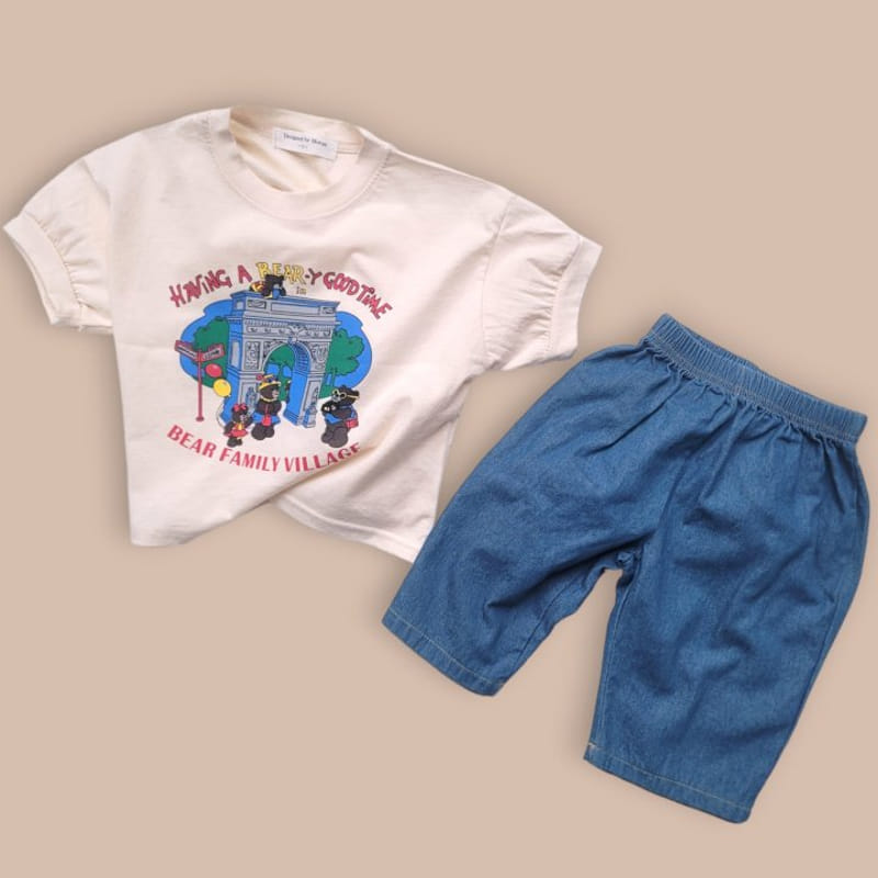 Moran - Korean Children Fashion - #stylishchildhood - Family Bear Tee - 8