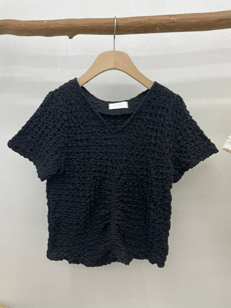 Most - Korean Women Fashion - #pursuepretty - Popcorn Shirring Tee - 6