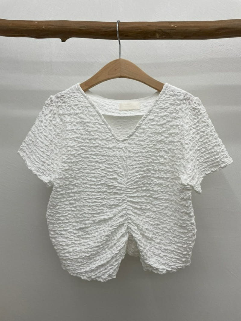 Most - Korean Women Fashion - #womensfashion - Popcorn Shirring Tee - 3