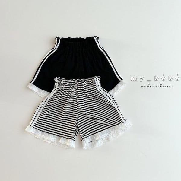 My Bebe - Korean Children Fashion - #designkidswear - Frill Lace Shorts