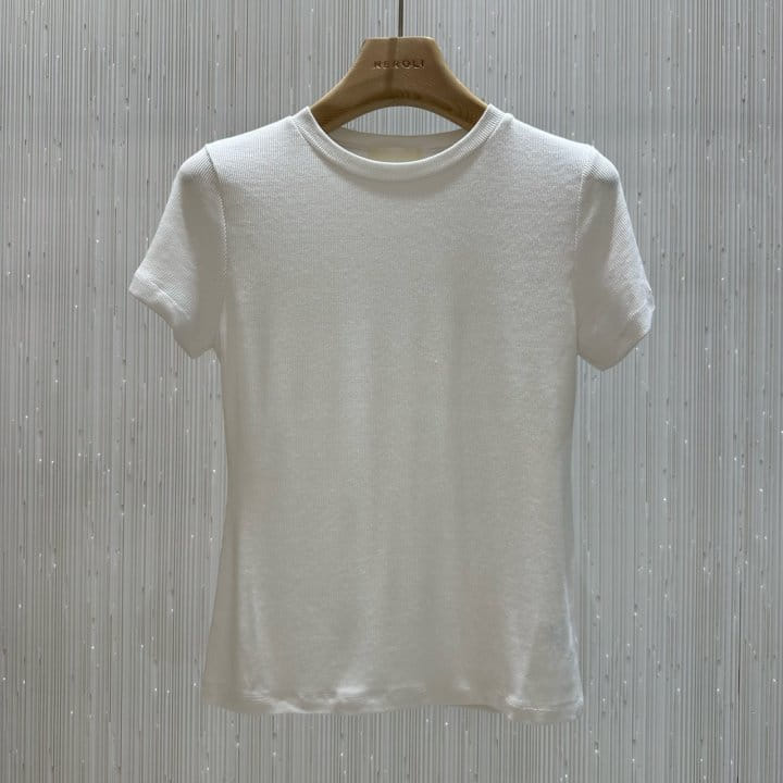 Neroli36 - Korean Women Fashion - #restrostyle - C Short Sleeveless Tee - 2