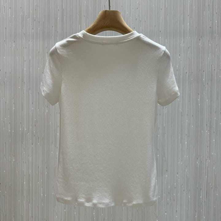 Neroli36 - Korean Women Fashion - #romanticstyle - C Short Sleeveless Tee - 3