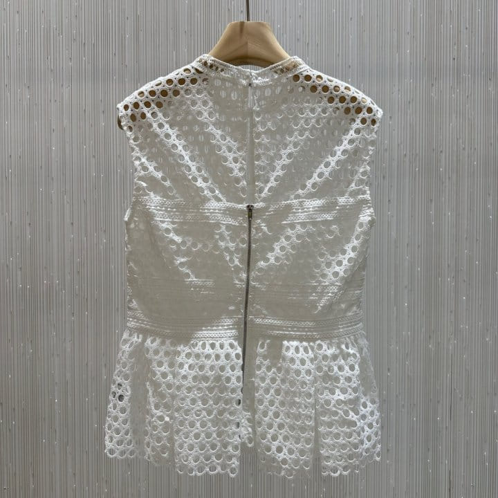 Neroli36 - Korean Women Fashion - #thatsdarling - M Self Punching Blouse - 3