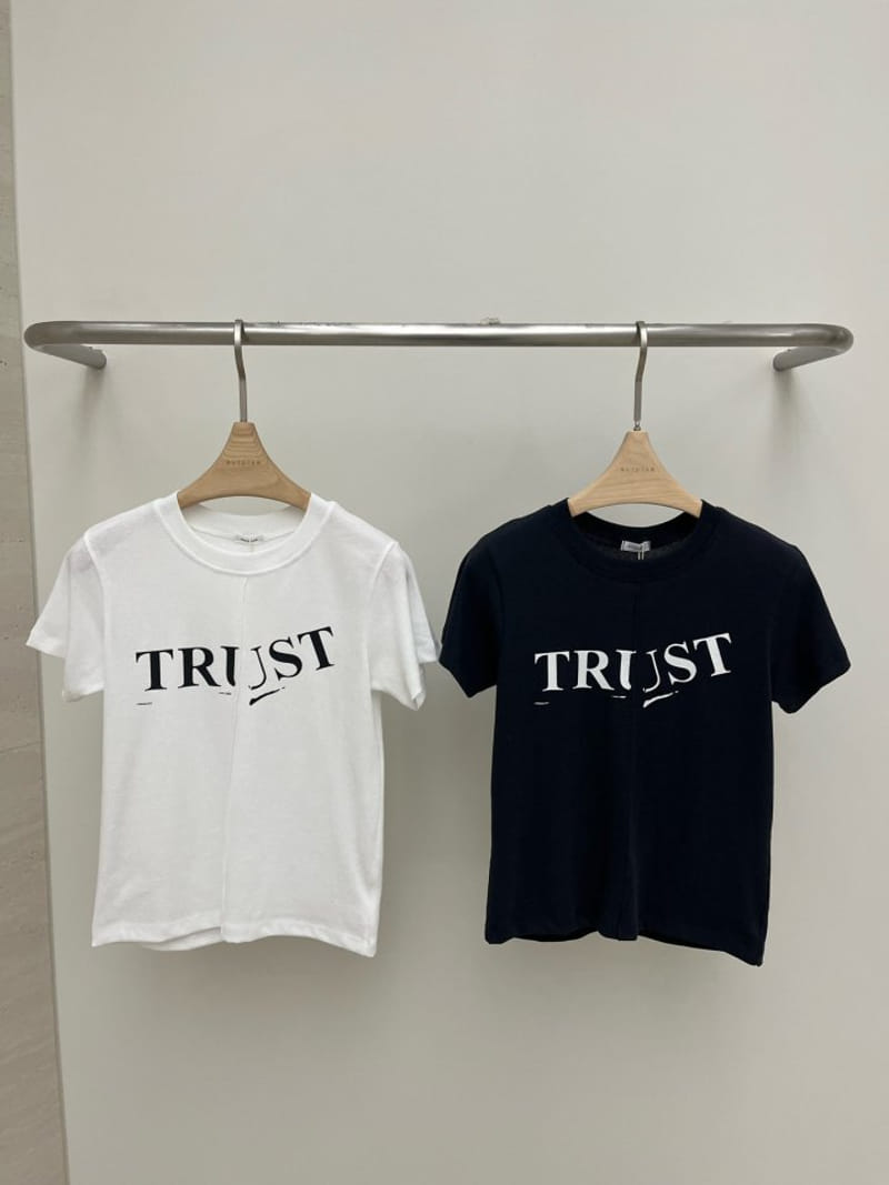 Nutplan - Korean Women Fashion - #momslook - Trust Tee
