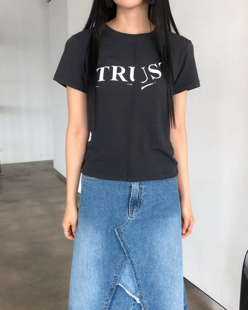 Nutplan - Korean Women Fashion - #momslook - Trust Tee - 5