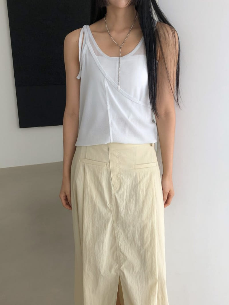 Nutplan - Korean Women Fashion - #momslook - Metal Sleeveless Tee - 5