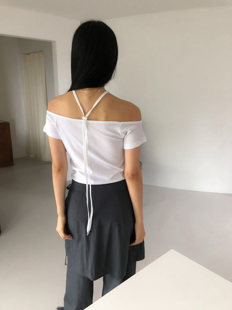 Nutplan - Korean Women Fashion - #vintagekidsstyle - Tie Tee - 4