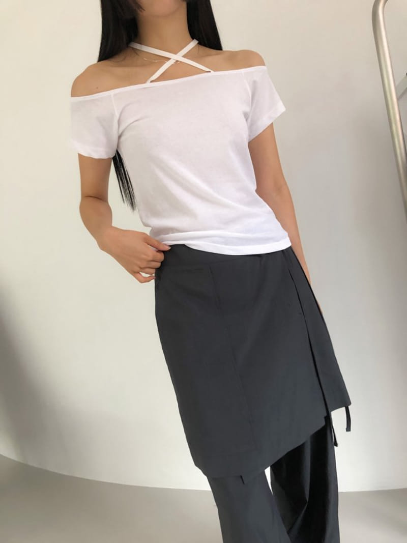 Nutplan - Korean Women Fashion - #vintageinspired - Tie Tee - 2