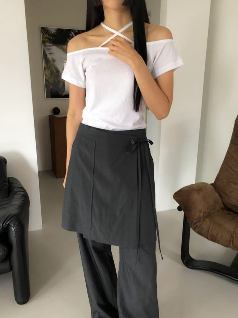 Nutplan - Korean Women Fashion - #vintagekidsstyle - Tie Tee - 3