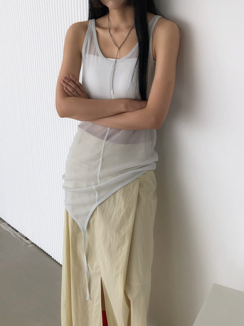 Nutplan - Korean Women Fashion - #womensfashion - Metal Sleeveless Tee - 2