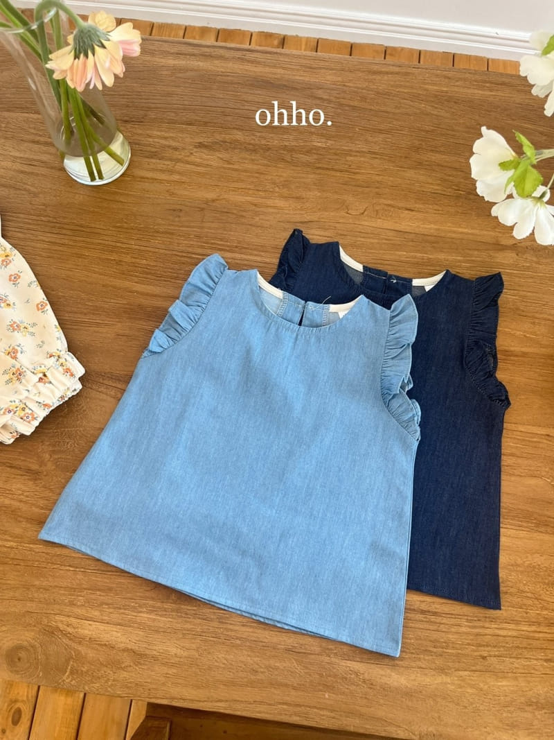 Ohho - Korean Children Fashion - #fashionkids - Kerul Denim Blouse - 2