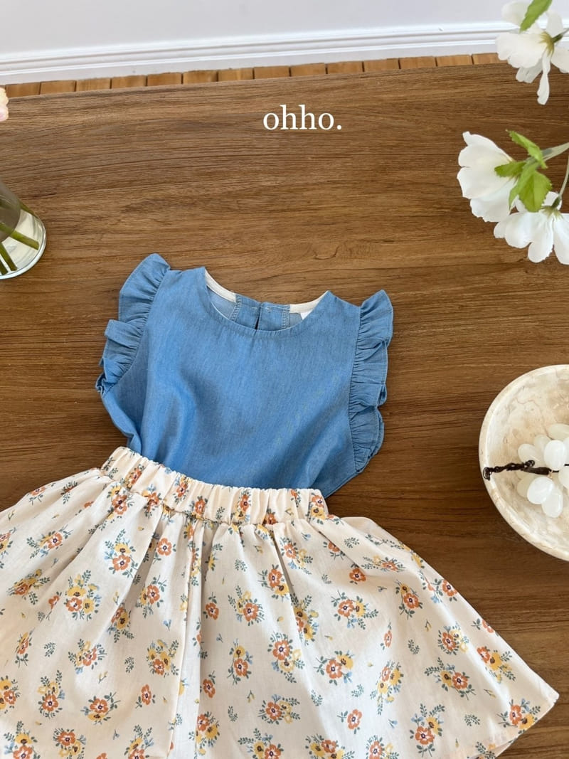 Ohho - Korean Children Fashion - #kidsshorts - Kerul Denim Blouse - 4