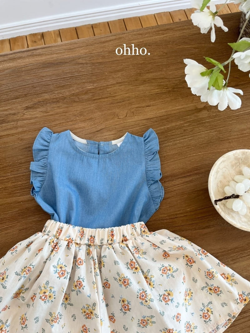 Ohho - Korean Children Fashion - #kidzfashiontrend - Kerul Denim Blouse - 5