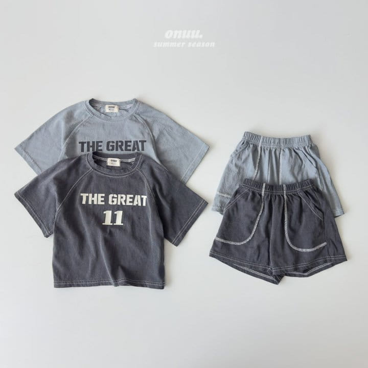 Onu - Korean Children Fashion - #childrensboutique - Pig Number Top Bottom Set