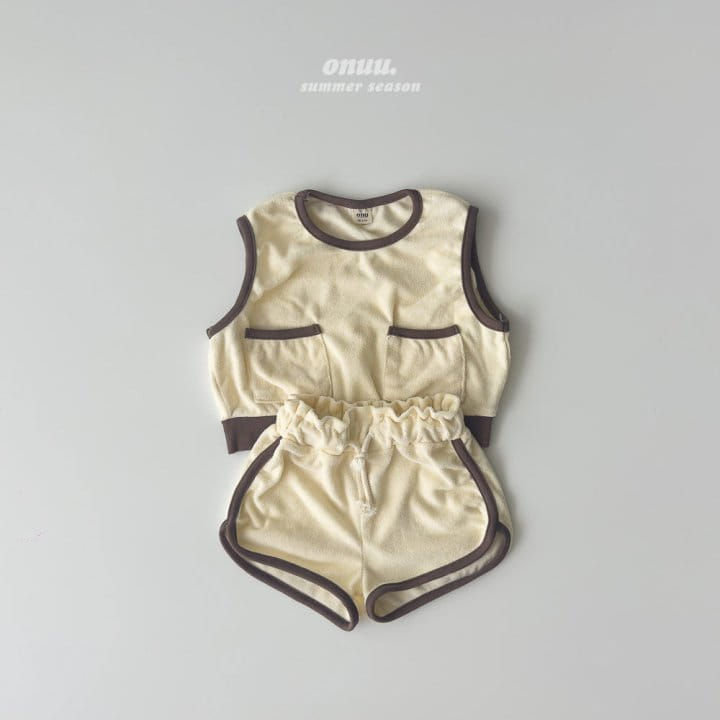 Onu - Korean Children Fashion - #discoveringself - Castella Top Bottom Set - 2