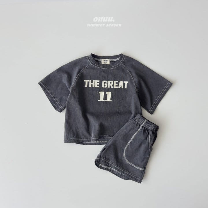 Onu - Korean Children Fashion - #kidsshorts - Pig Number Top Bottom Set - 5