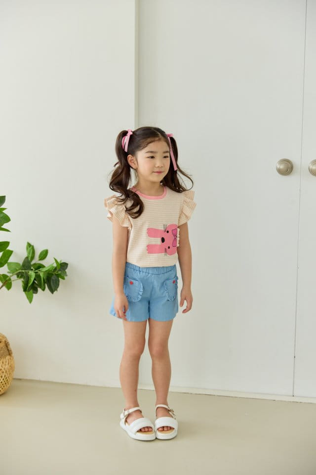 Orange Mom - Korean Children Fashion - #littlefashionista - Solid Rabbit Tee - 4