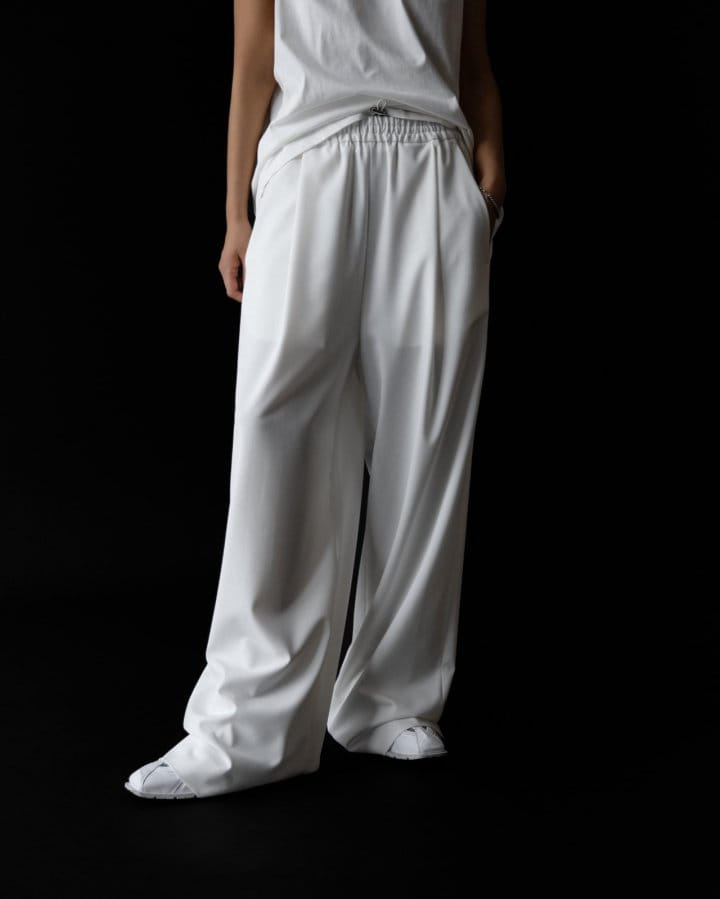Paper Moon - Korean Women Fashion - #womensfashion - Banded String Wide Maxi Length Trousers - 4