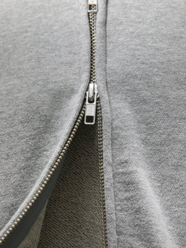 Paper Moon - Korean Women Fashion - #momslook - Stringless Cropped Two Way Full Zipped Up Hoodie - 11