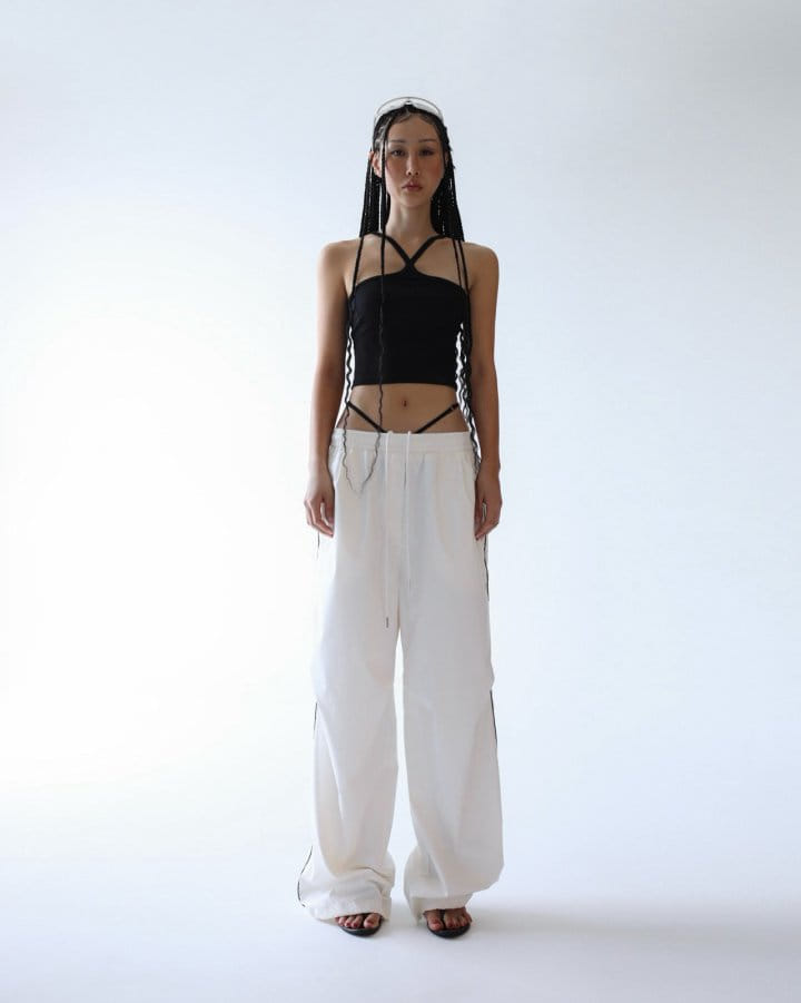 Paper Moon - Korean Women Fashion - #womensfashion - Cross Strap Detail Tank Top - 4