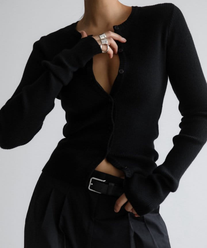 Paper Moon - Korean Women Fashion - #momslook - Ribbed Button Down Knit Cardigan