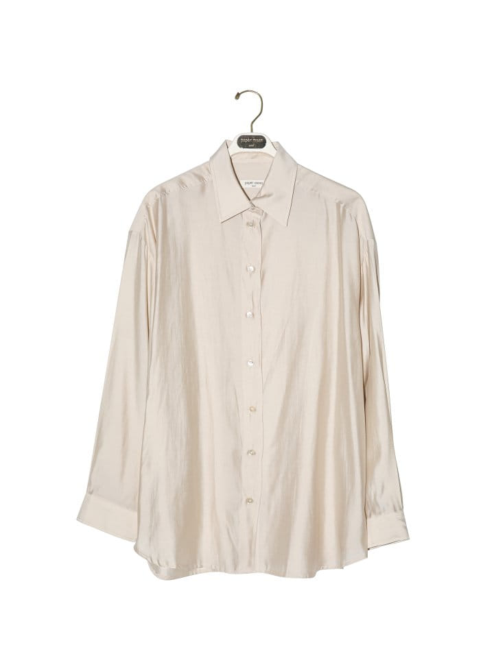 Paper Moon - Korean Women Fashion - #momslook - Sheer Silky Calssic Button Down Shirt - 11