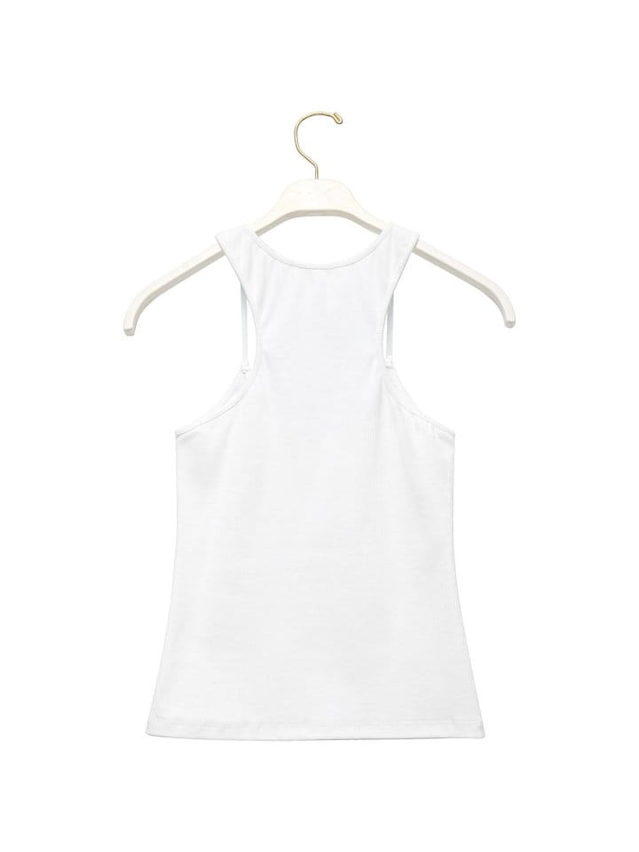 Paper Moon - Korean Women Fashion - #romanticstyle - Shoulder Strapless Detail Ribbed Sleevelss Tank Top - 6