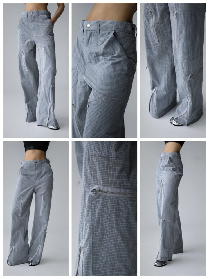 Paper Moon - Korean Women Fashion - #thelittlethings - Lux Zipped Detail Ripstop Wide Trousers - 5