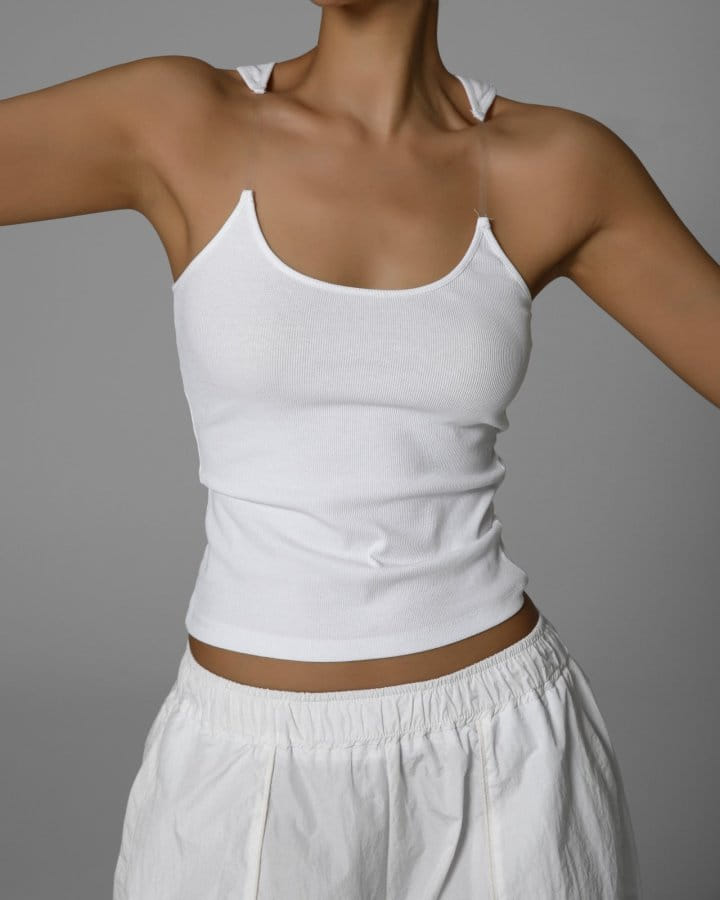 Paper Moon - Korean Women Fashion - #vintagekidsstyle - Shoulder Strapless Detail Ribbed Sleevelss Tank Top - 3