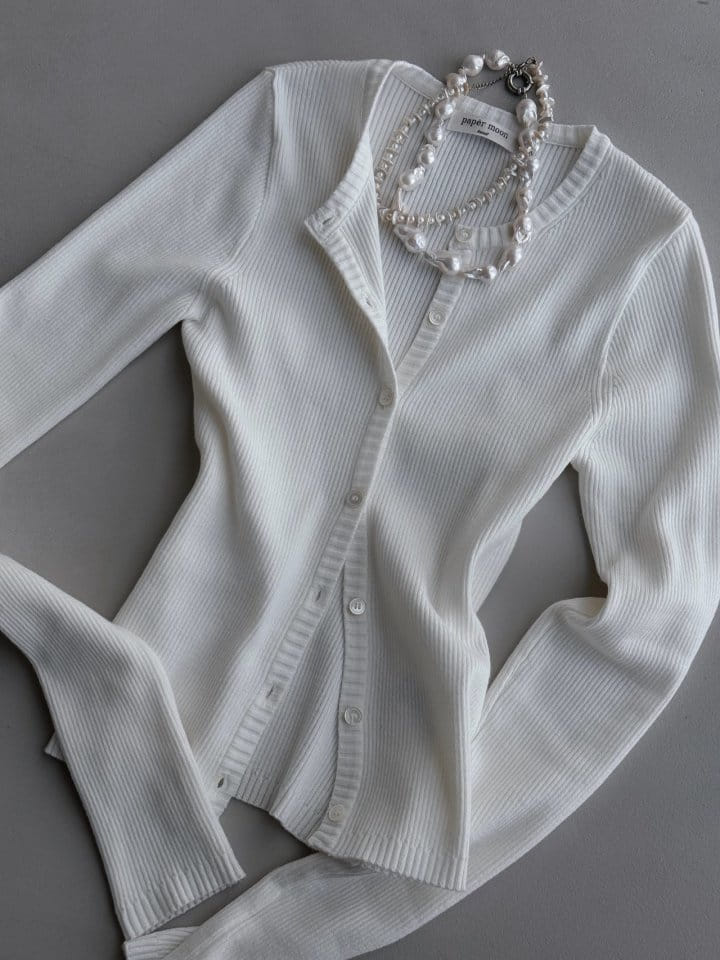 Paper Moon - Korean Women Fashion - #womensfashion - Ribbed Button Down Knit Cardigan - 3
