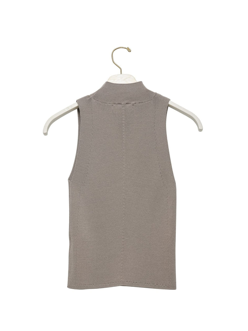 Paper Moon - Korean Women Fashion - #womensfashion - High Neck Ribbed Sleeveless Cropped Knit Top - 9