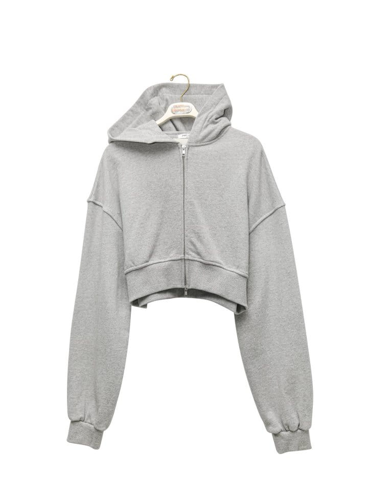 Paper Moon - Korean Women Fashion - #momslook - Stringless Cropped Two Way Full Zipped Up Hoodie - 4