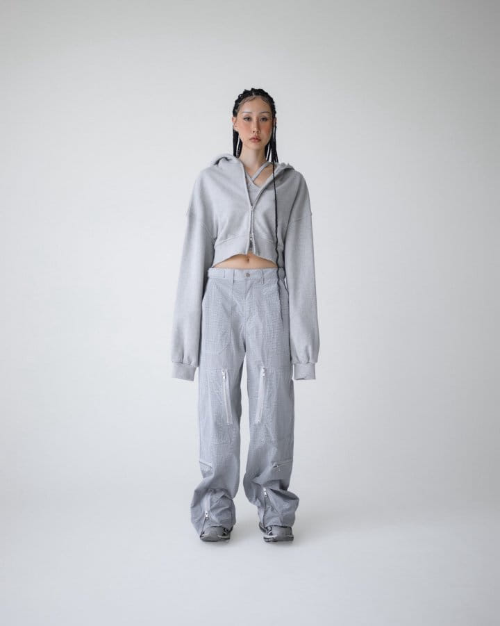 Paper Moon - Korean Women Fashion - #womensfashion - Stringless Cropped Two Way Full Zipped Up Hoodie - 8