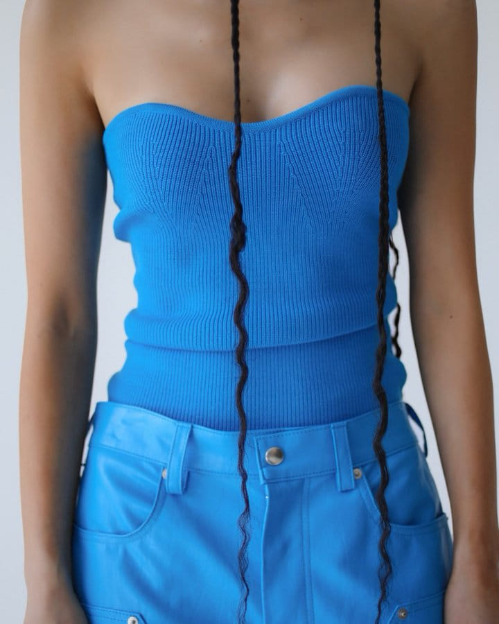 Paper Moon - Korean Women Fashion - #womensfashion - Volume Bust Tube Knit Top - 2