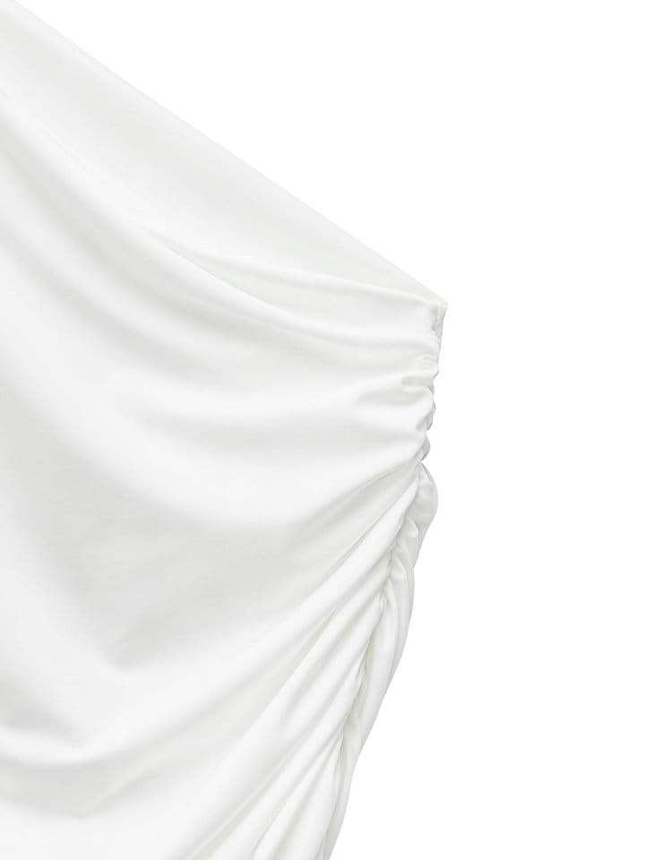Paper Moon - Korean Women Fashion - #womensfashion - One Shoulder Shirred Detail Sleeveless Top - 11